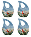 10 inch Cardinal Bird urn 