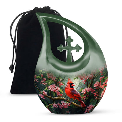 Cross Drop designed Cardinal Bird Urn