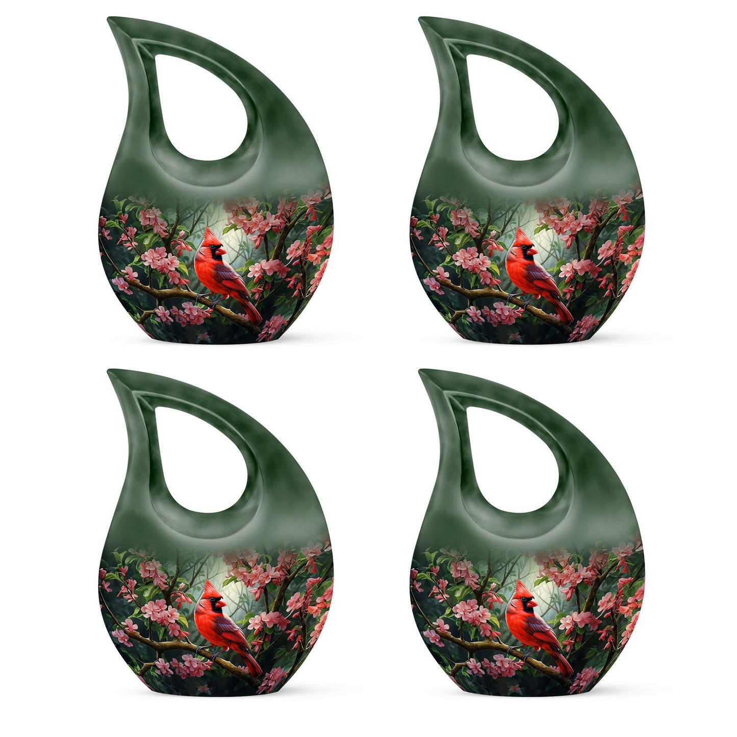 Cross Drop designed Cardinal Bird Urn