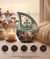 Cross Drop designed Cardinal Bird Urn