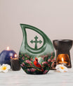 Cross Drop designed Cardinal Bird Urn