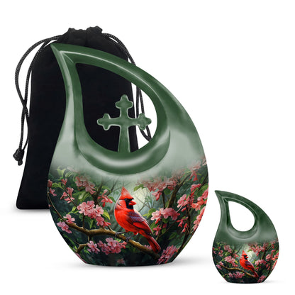 Cross Drop designed Cardinal Bird Urn