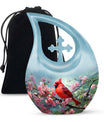 10-inch Cardinal Bird urn