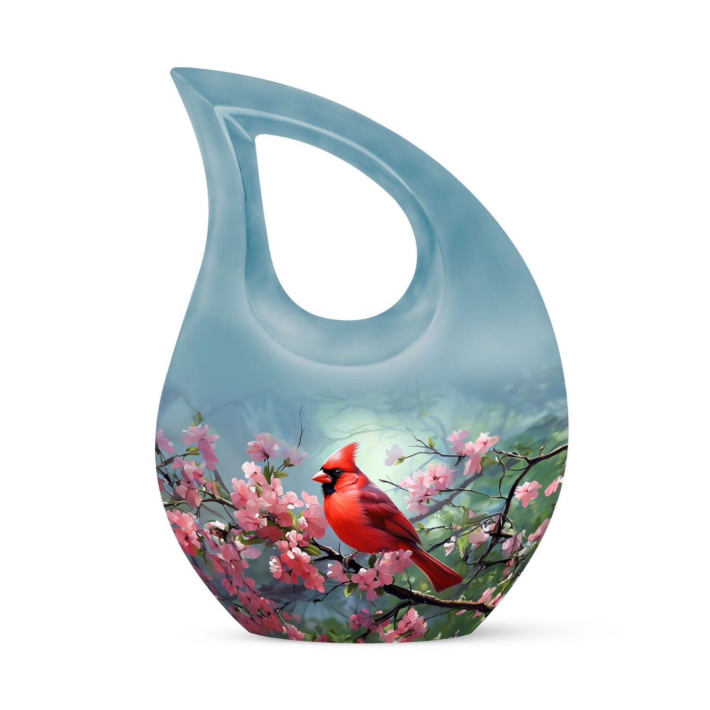 10-inch Cardinal Bird urn