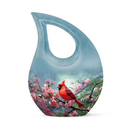 10-inch Cardinal Bird urn