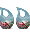 10-inch Cardinal Bird urn