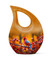 Medium sized Cardinal Bird Urn 