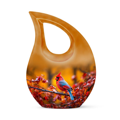 Medium sized Cardinal Bird Urn 