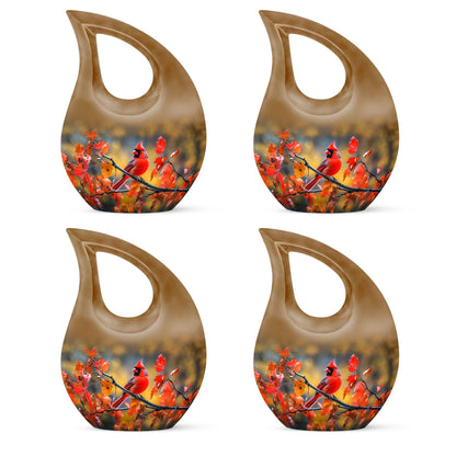 10-inch Cross Drop Design Cardinal Bird Urn