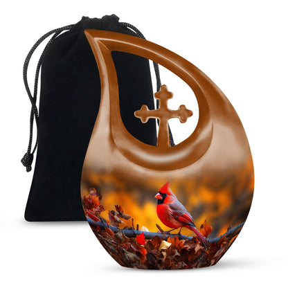 Large 10-inch Cardinal Bird Urn
