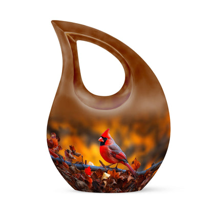 Large 10-inch Cardinal Bird Urn