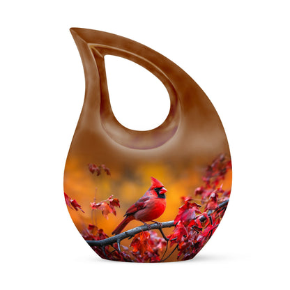 10 inch Cardinal Bird Urn