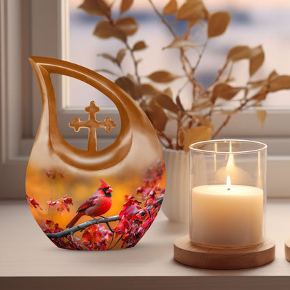 10 inch Cardinal Bird Urn