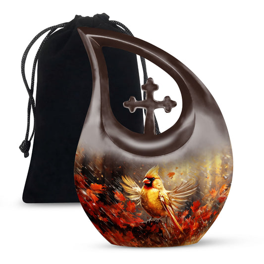 10-inch Cardinal Bird Urn 