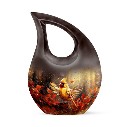10-inch Cardinal Bird Urn 