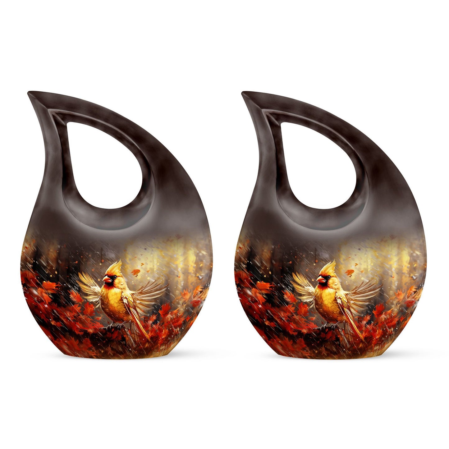 10-inch Cardinal Bird Urn 
