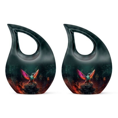 Large hummingbird cremation urn,