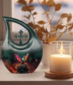Large hummingbird cremation urn,