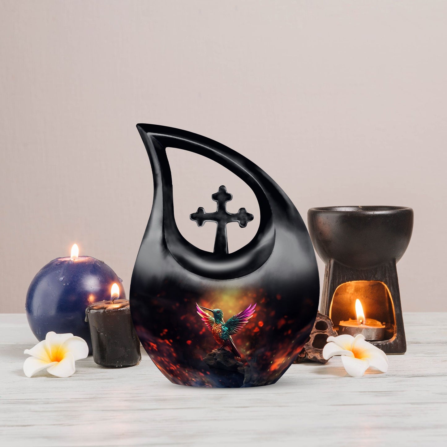 10-Inch Humming Bird Urn, 
