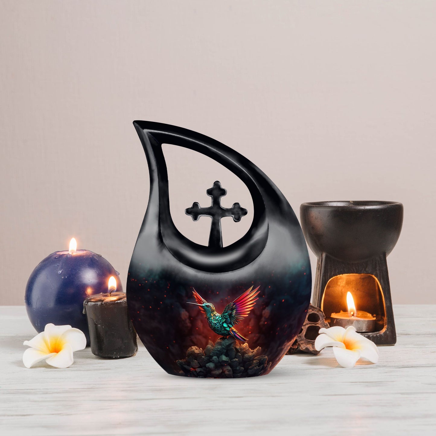 10 inch aluminium Humming Bird Urn 