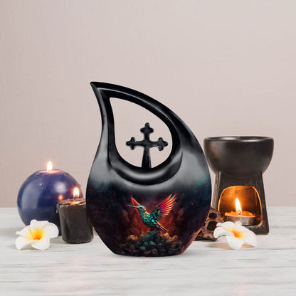 10 inch aluminium Humming Bird Urn 