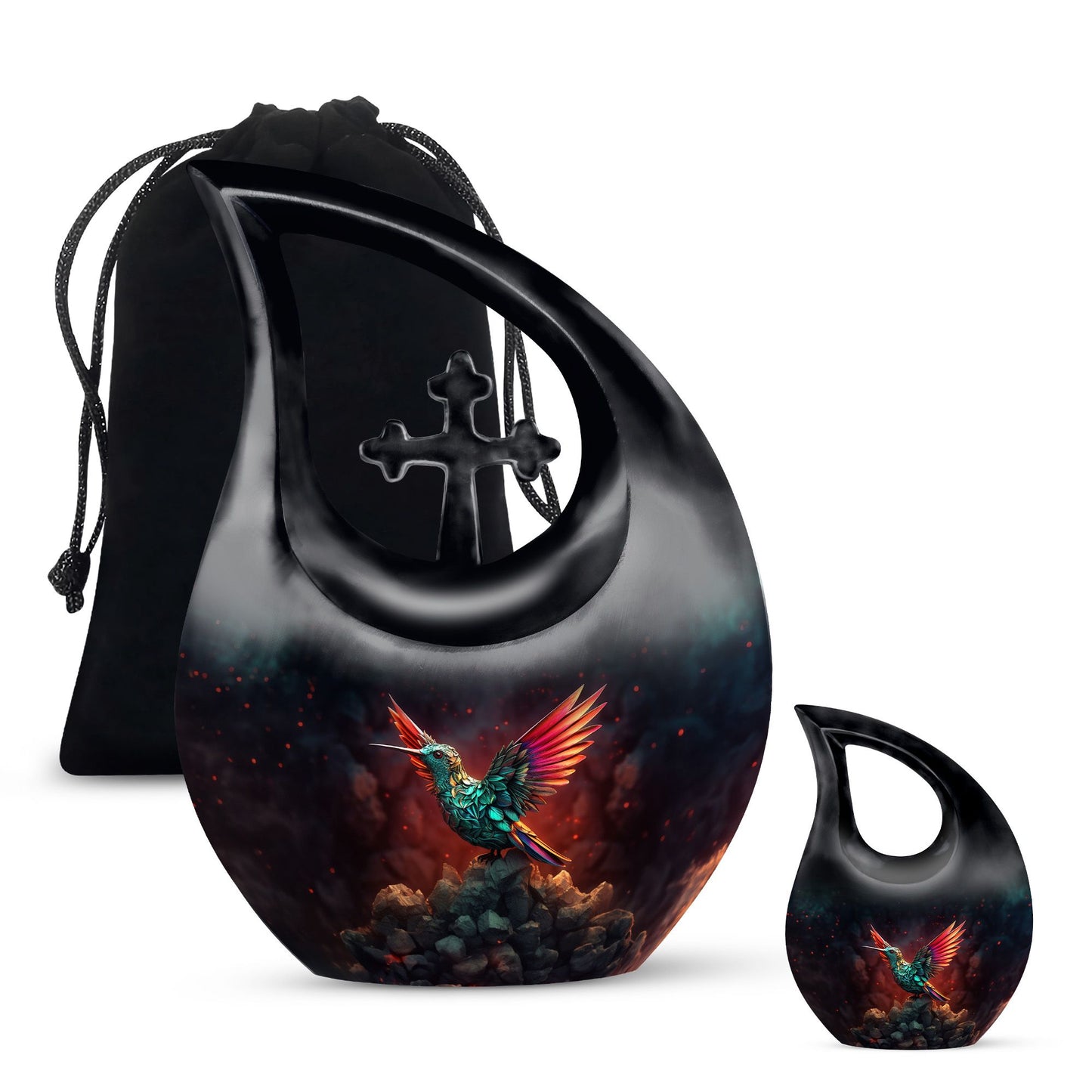 10 inch aluminium Humming Bird Urn 