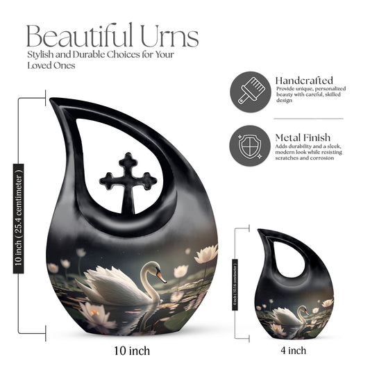 10-inch Swan Urn 