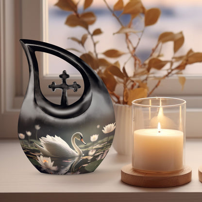 10-inch Swan Urn 