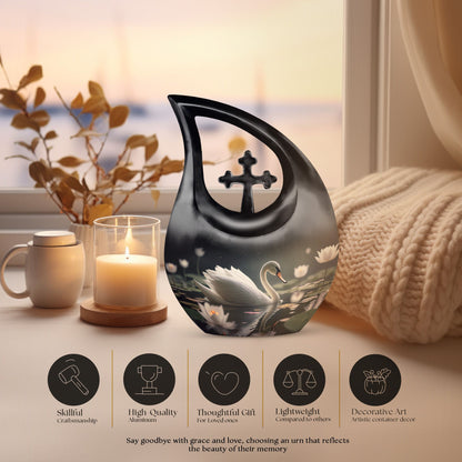 10-inch Swan Urn 