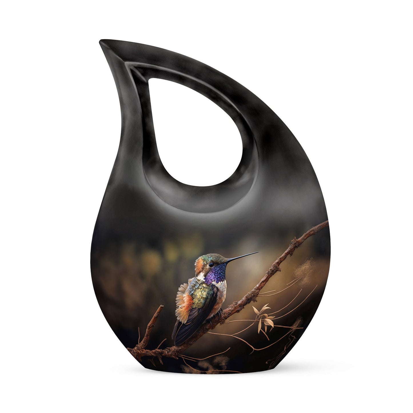 10 Inch Bird-themed Cross Drop Bird Urn,