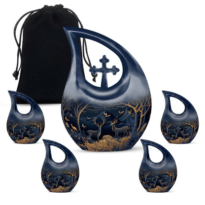 10-inch Deer Foreground Moon Urn
