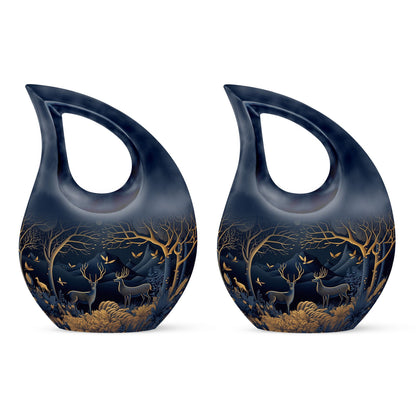 10-inch Deer Foreground Moon Urn