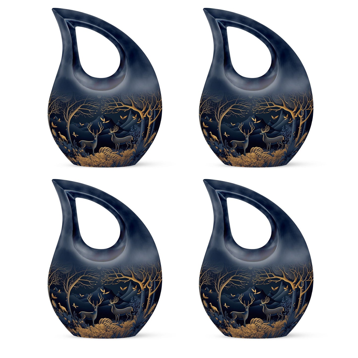 10-inch Deer Foreground Moon Urn