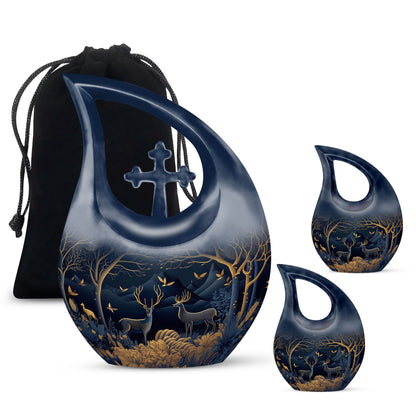 10-inch Deer Foreground Moon Urn