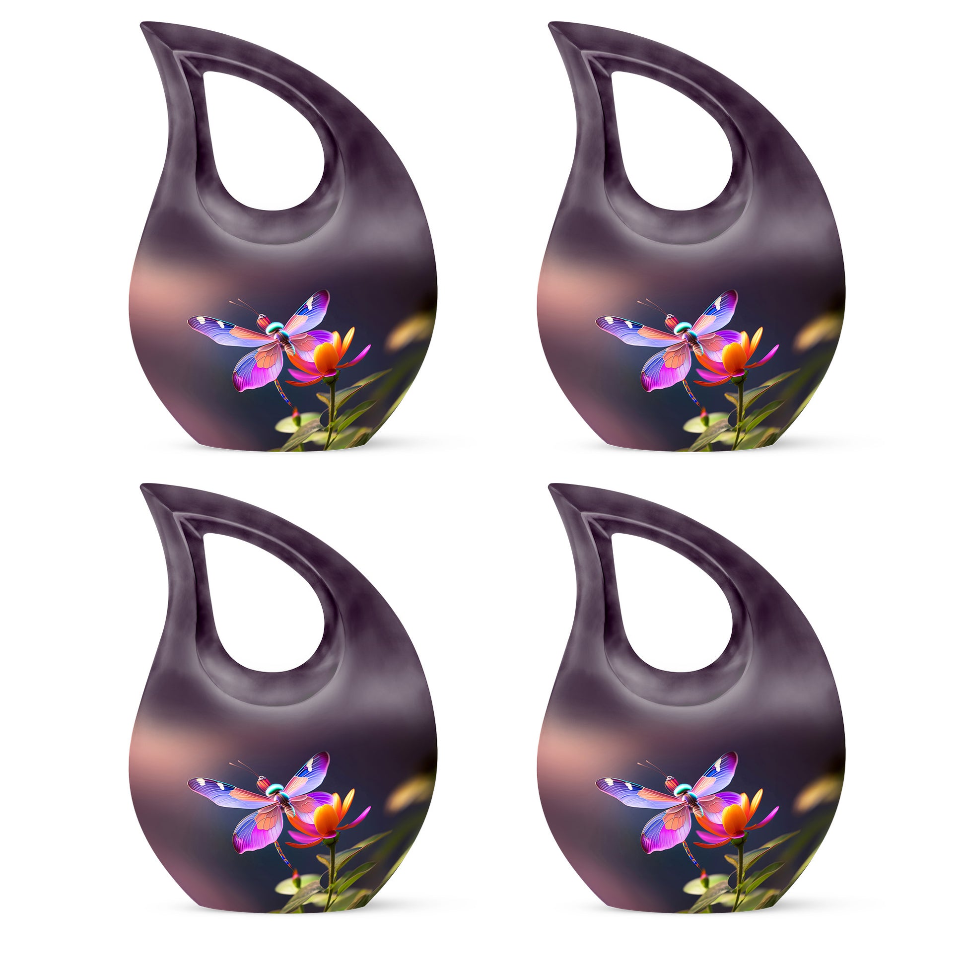 Elegant Colorful Butterfly Burial Urn - Mini Urn For Ashes For Women