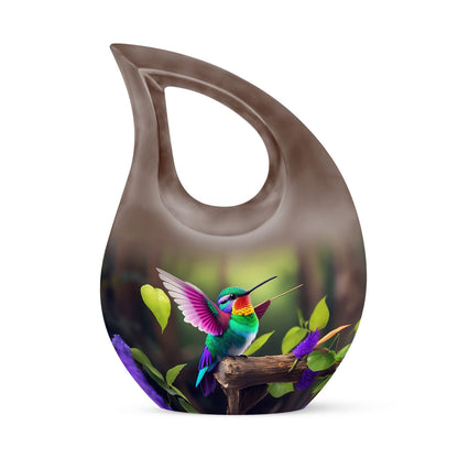 Hummingbird Themed, Cross Drop Design Custom Urn 