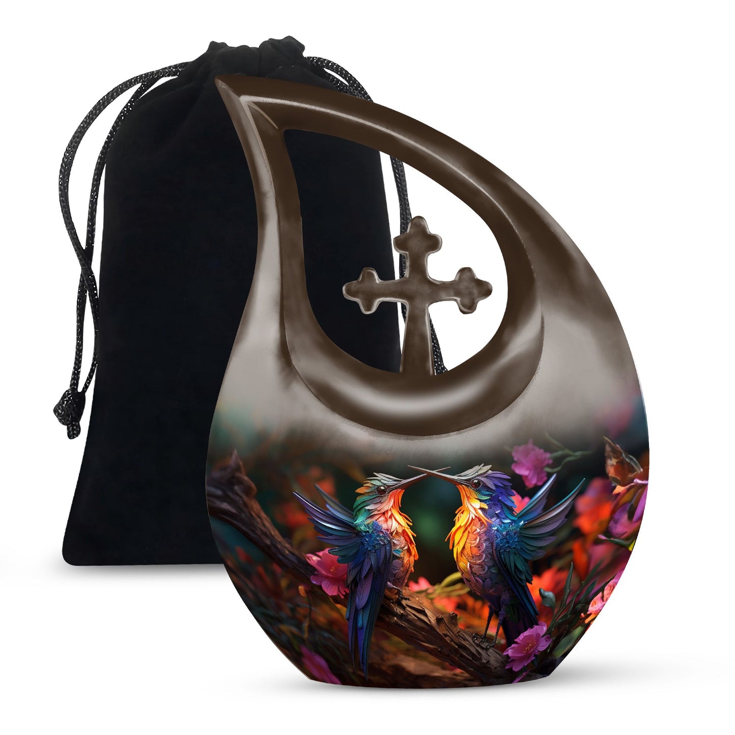 10 Inch Extra Large Humming Bird Urn 