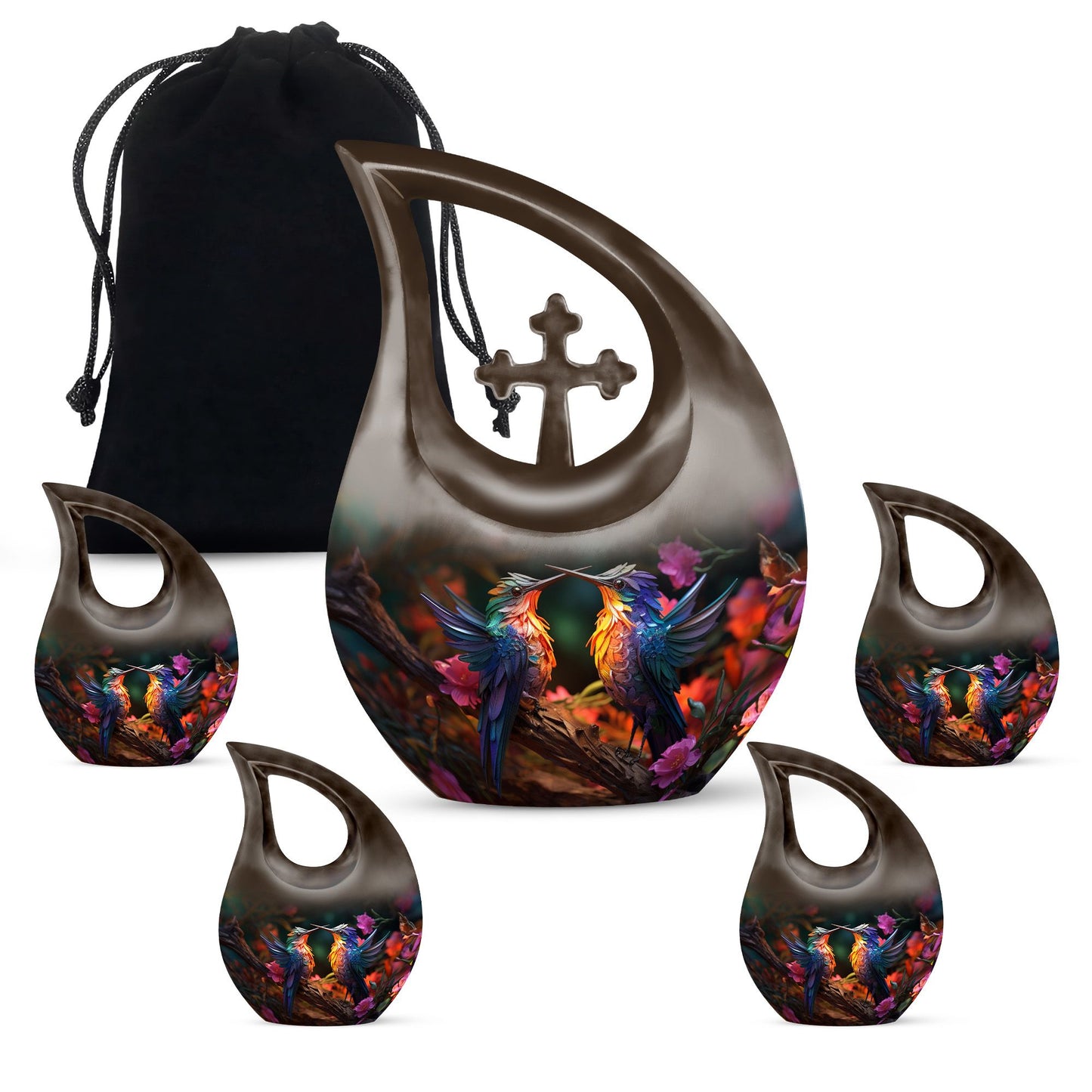 10 Inch Extra Large Humming Bird Urn 