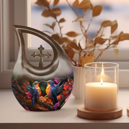 10 Inch Extra Large Humming Bird Urn 