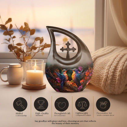 10 Inch Extra Large Humming Bird Urn 