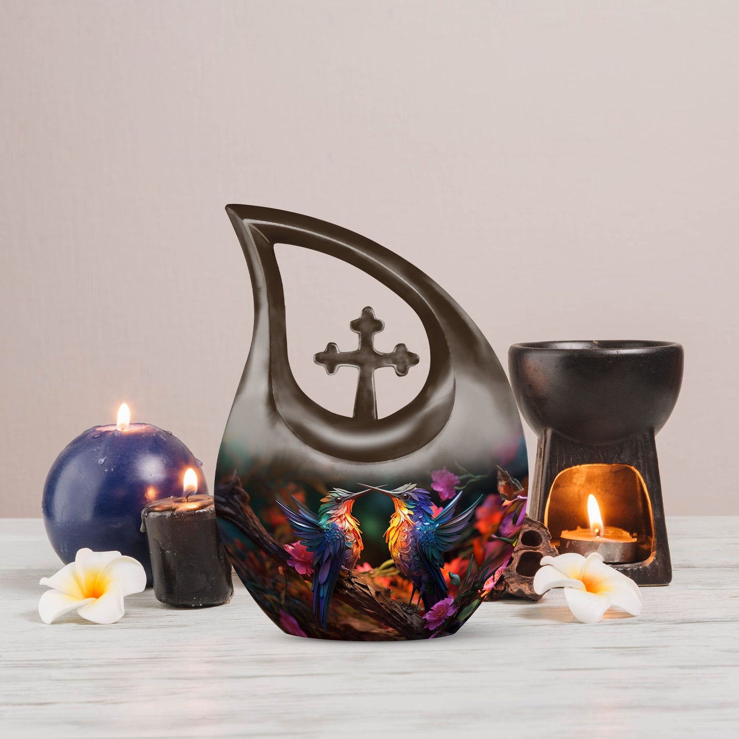 10 Inch Extra Large Humming Bird Urn 