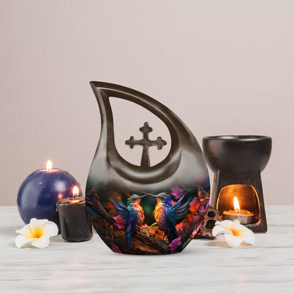 10 Inch Extra Large Humming Bird Urn 