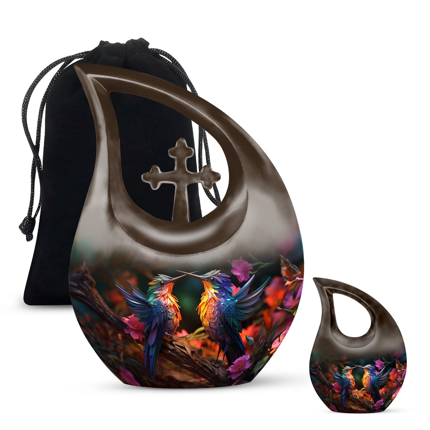 10 Inch Extra Large Humming Bird Urn 