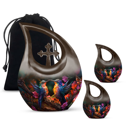 10 Inch Extra Large Humming Bird Urn 