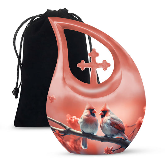 10-inch Cardinal Birds Urn 