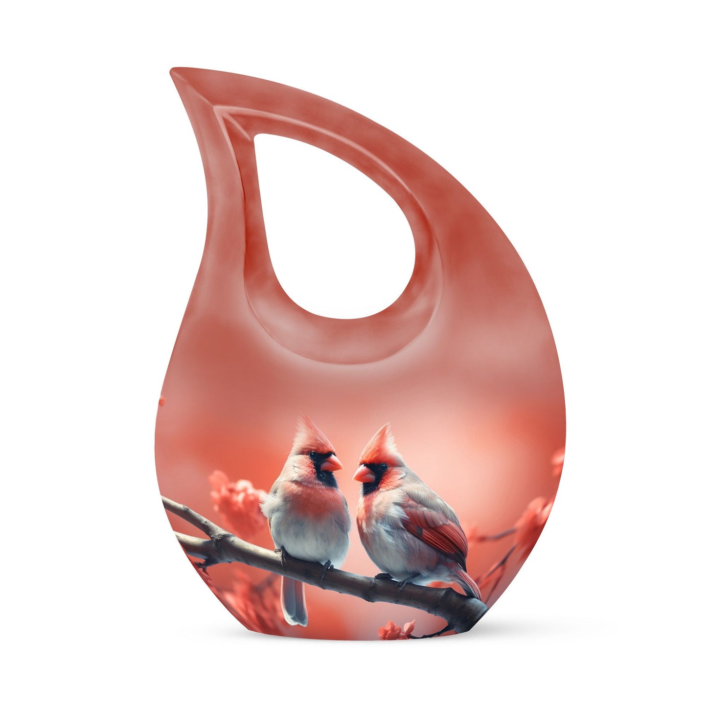 10-inch Cardinal Birds Urn 