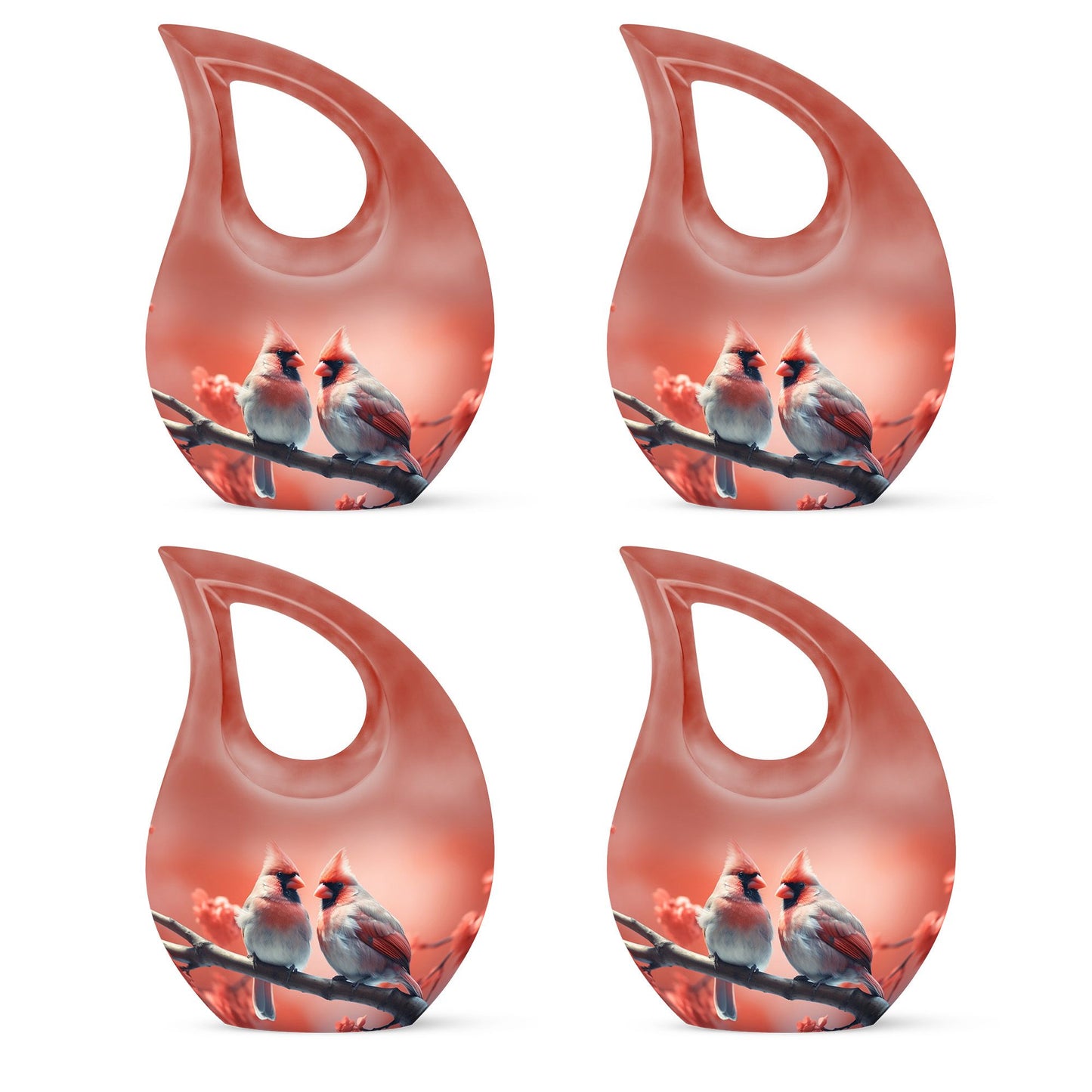 10-inch Cardinal Birds Urn 
