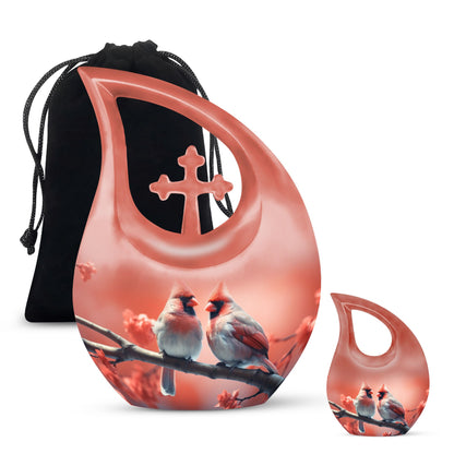 10-inch Cardinal Birds Urn 