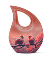 10 inch Cardinal Birds Themed Cross Drop Urn