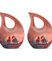 Humming Birds Pair Urn For Ashes - Bird Cremation Urn For Men